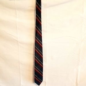 Givenchy Blue Khaki Burgundy Silk Wool Tie